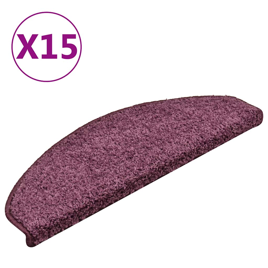 Mattes d'escalier Vidaxl 15 ST 65X21X4 CM POUR POURPLE
