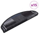 Vidaxl Mat à escalier auto-adhésif 15 ST 65x21x4 cm noir et gris