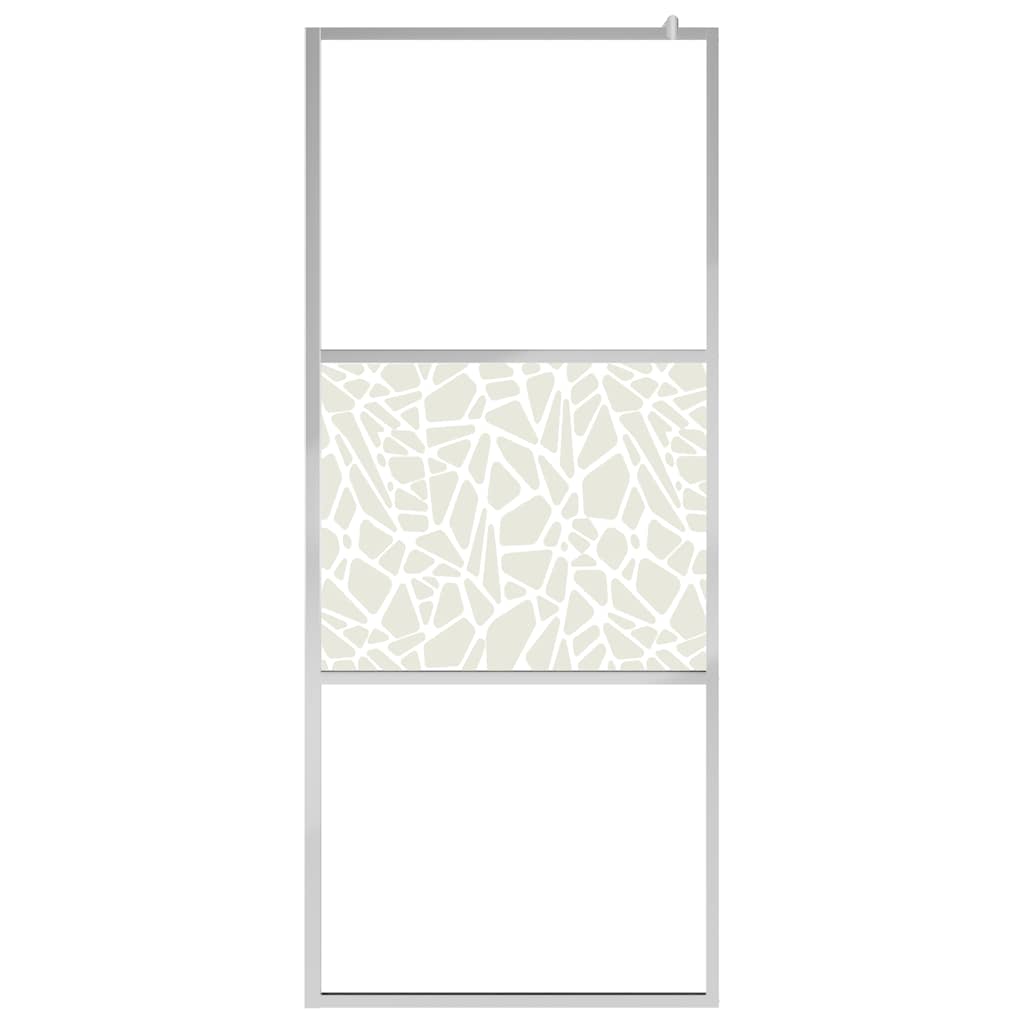 Vidaxl Walk-In Walk Walk With Stone Motif 80x195 cm ESG Verre