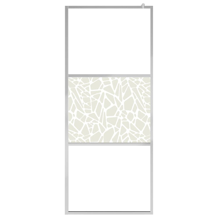 Vidaxl Walk-In Walk Walk With Stone Motif 80x195 cm ESG Verre