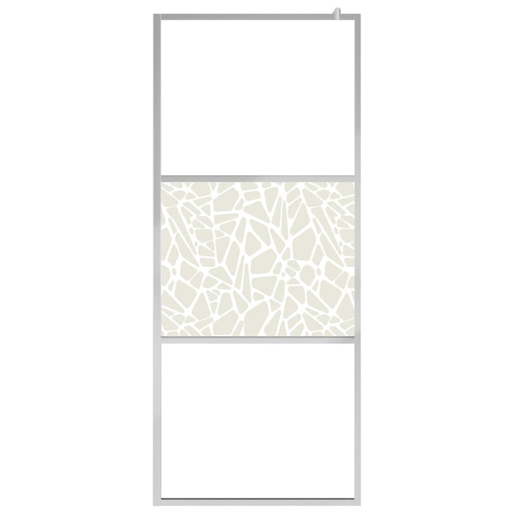 Vidaxl Walk-In Walk Walk avec un motif en pierre 140x195 cm Verre ESG