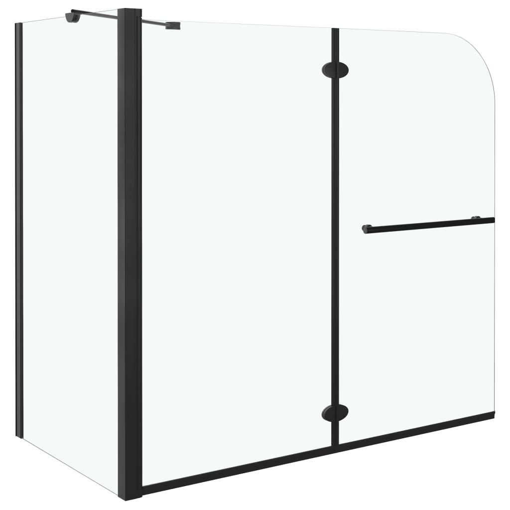 Vidaxl Douche Mur pliant 120x68x130 cm ESG noir