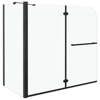 Vidaxl Douche Mur pliant 120x68x130 cm ESG noir