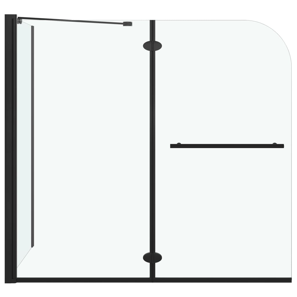 Vidaxl Douche Mur pliant 120x68x130 cm ESG noir