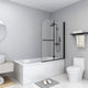 Enceinte de douche Vidaxl 2 panneaux 95x140 cm ESG noir