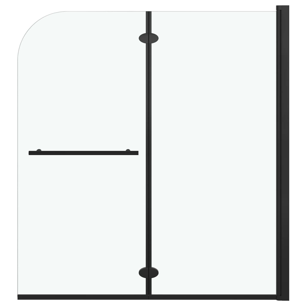Enceinte de douche vidaxl 2 panneaux 120x140 cm ESG noir