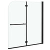Enceinte de douche vidaxl 2 panneaux 120x140 cm ESG noir