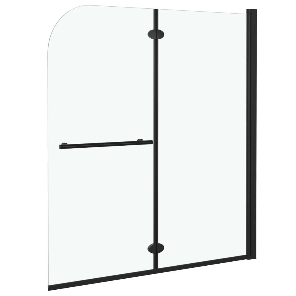 Enceinte de douche vidaxl 2 panneaux 120x140 cm ESG noir