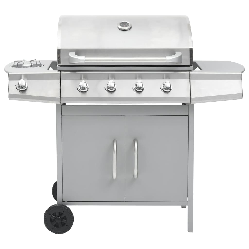 Vidaxl GasbarBecue 4 + 1 Zone de cuisson en acier inoxydable Colore