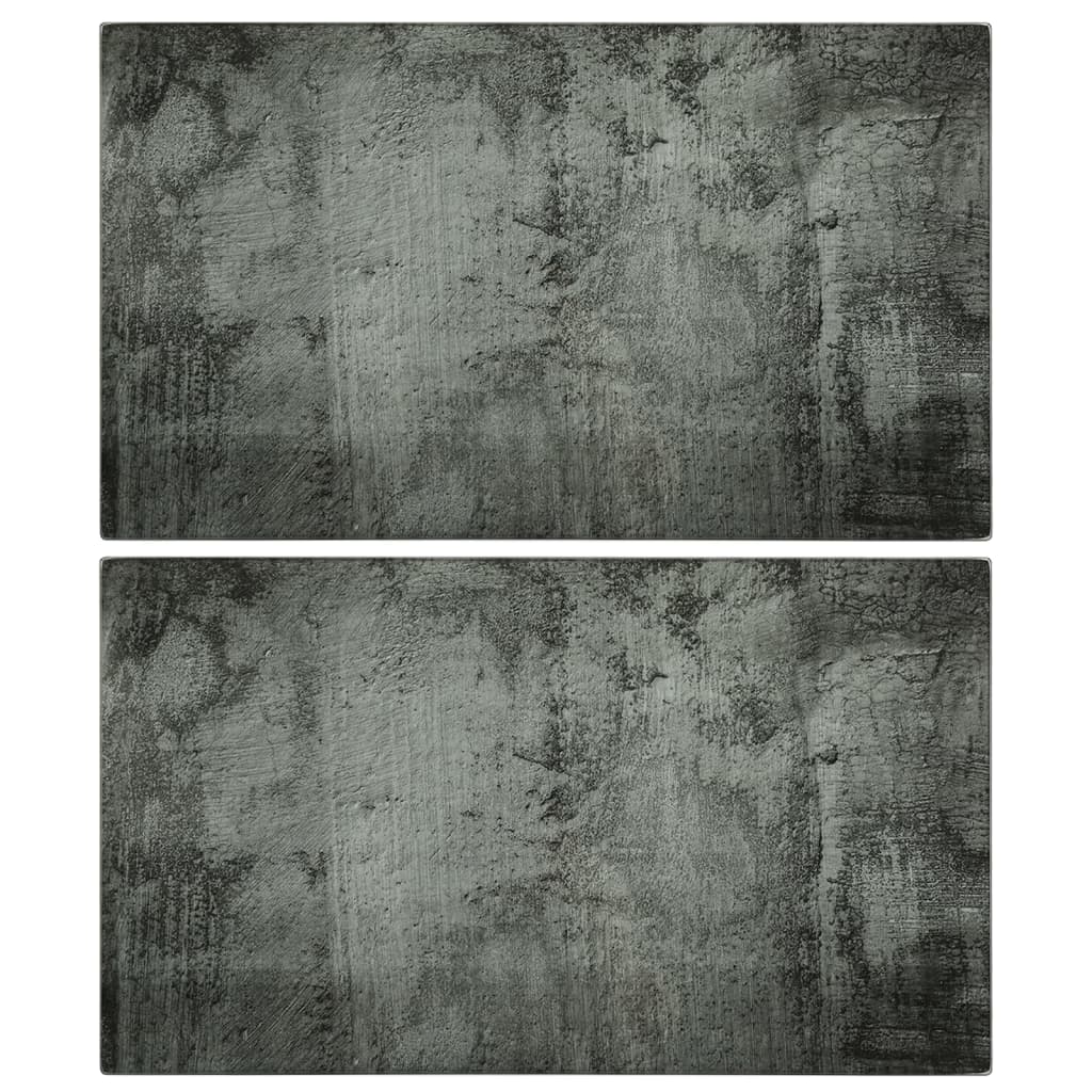 Vidaxx planches à découper 2 pcs avec verre trempé motif béton