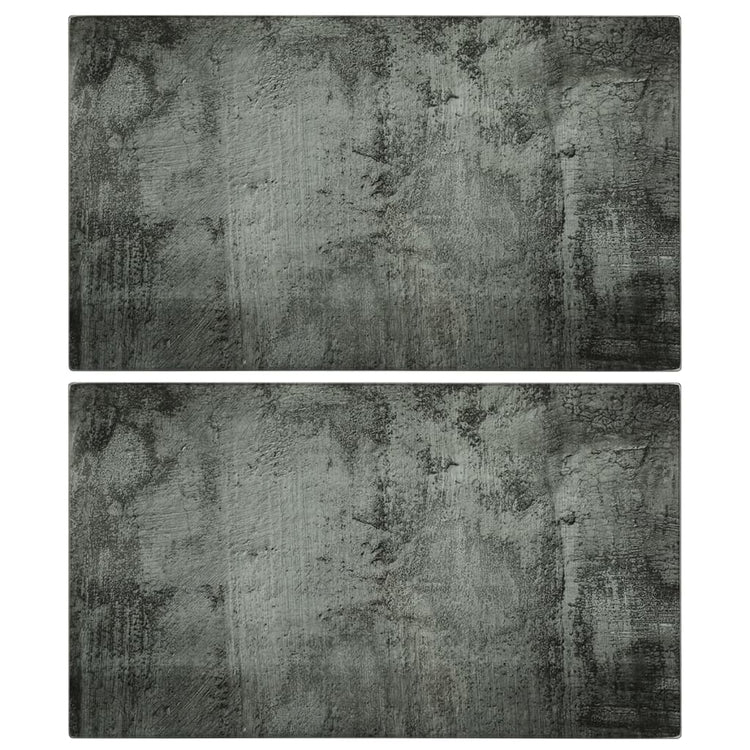 Vidaxx planches à découper 2 pcs avec verre trempé motif béton