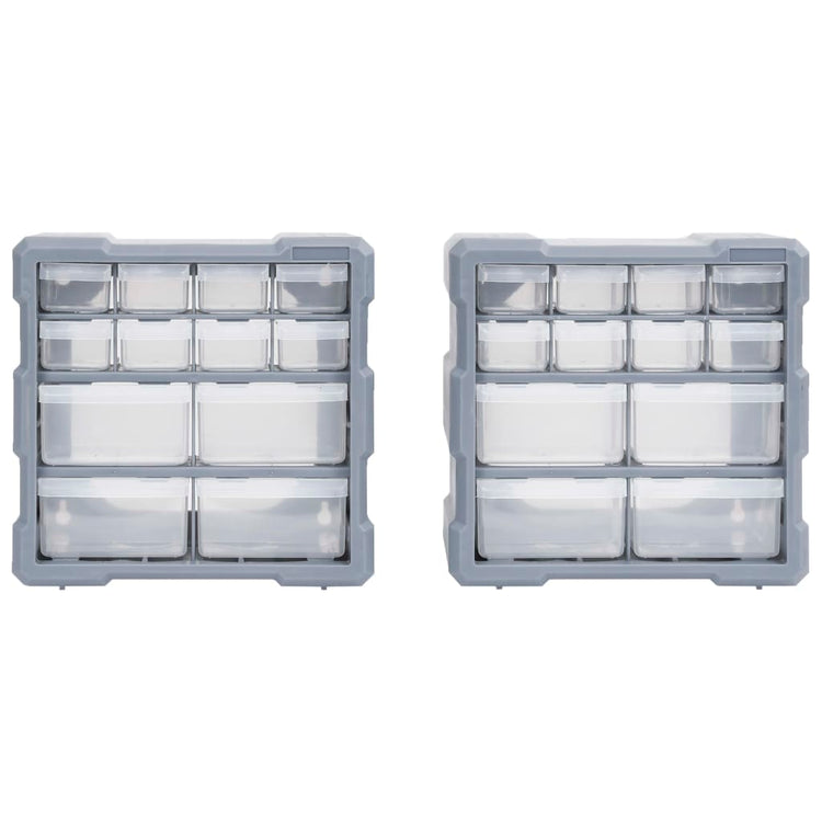 Organisateurs Vidaxl avec 12 tiroirs 2 PC 26.5x16x26 cm