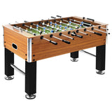 Table de football Vidaxl 60 kg 140x74.5x87,5 cm en acier brun clair et noir - afbeelding 1