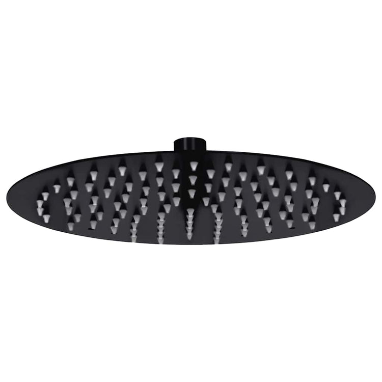 Vidaxl Pain Shower Head Round 25 cm en acier inoxydable noir
