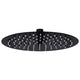 Vidaxl Pain Shower Head Round 25 cm en acier inoxydable noir