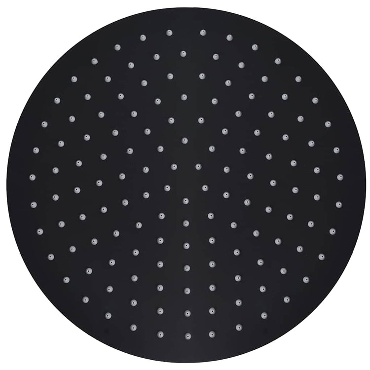 Vidaxl Pluie Shower Cound 30 cm en acier inoxydable noir