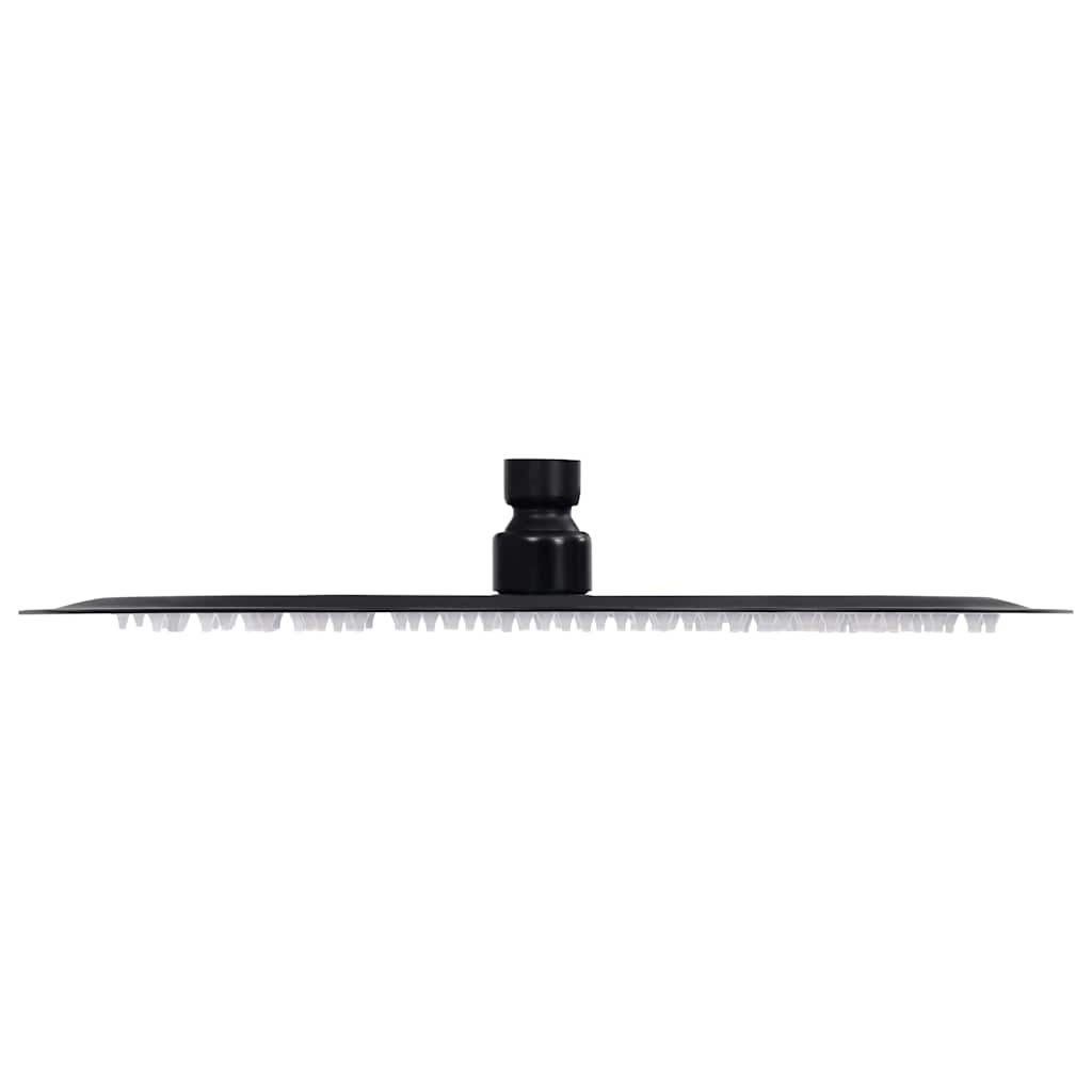 Vidaxl Pluie Shower Cound 30 cm en acier inoxydable noir