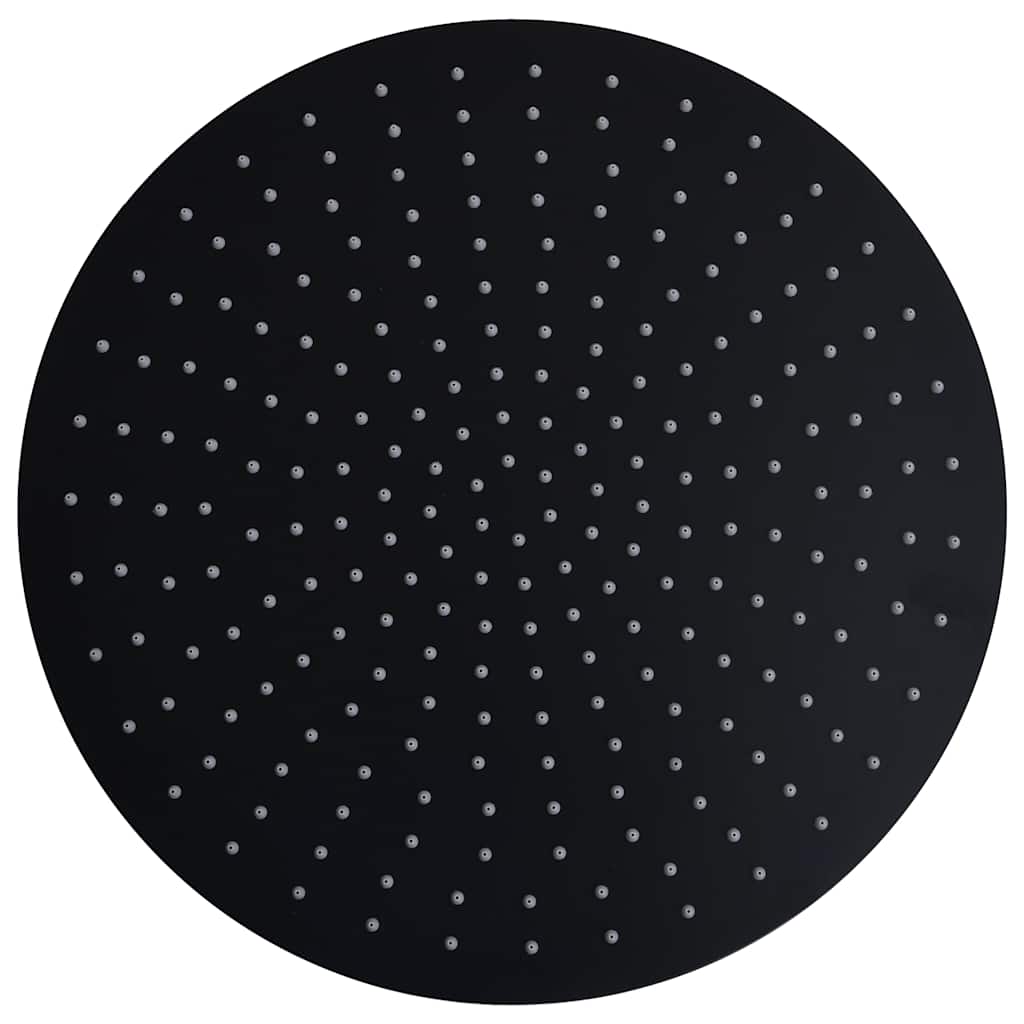 Vidaxl Pain Shower Head Round 40 cm en acier inoxydable noir