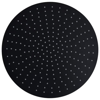 Vidaxl Pain Shower Head Round 40 cm en acier inoxydable noir