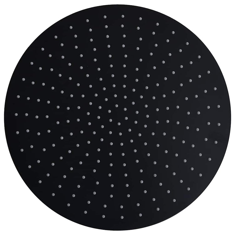Vidaxl Pain Shower Head Round 40 cm en acier inoxydable noir