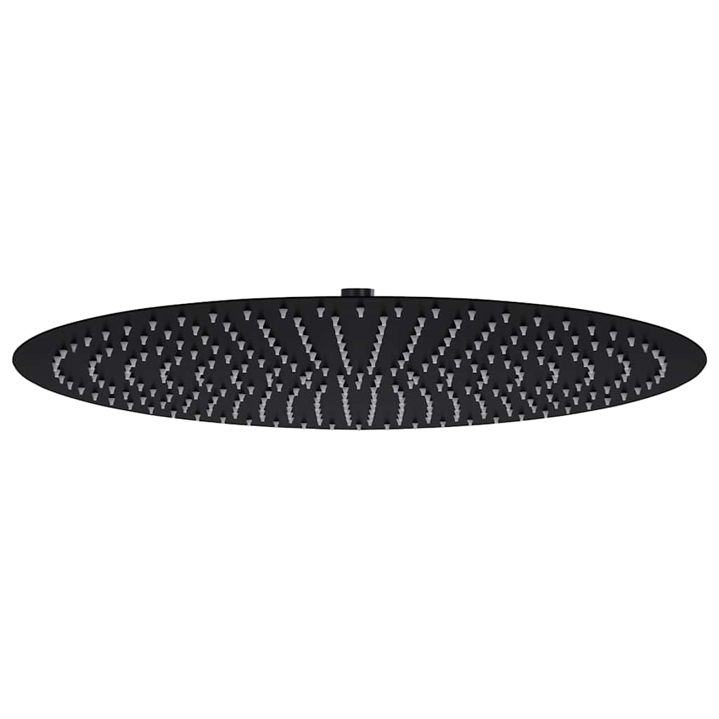 Vidaxl Pain Shower Head Round 50 cm en acier inoxydable noir