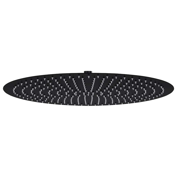 Vidaxl Pain Shower Head Round 50 cm en acier inoxydable noir