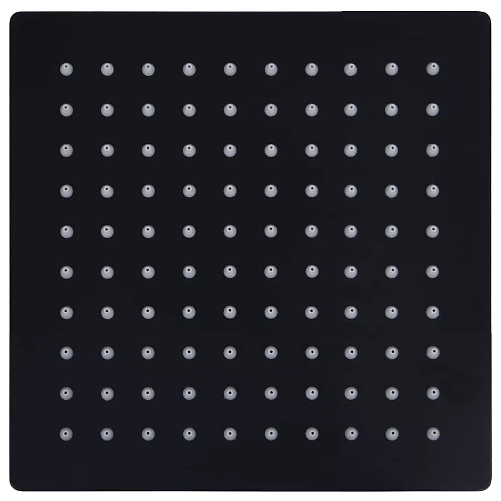 Vidaxl Rain Shower Head Square 20x20 cm en acier inoxydable noir