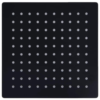 Vidaxl Rain Shower Head Square 20x20 cm en acier inoxydable noir