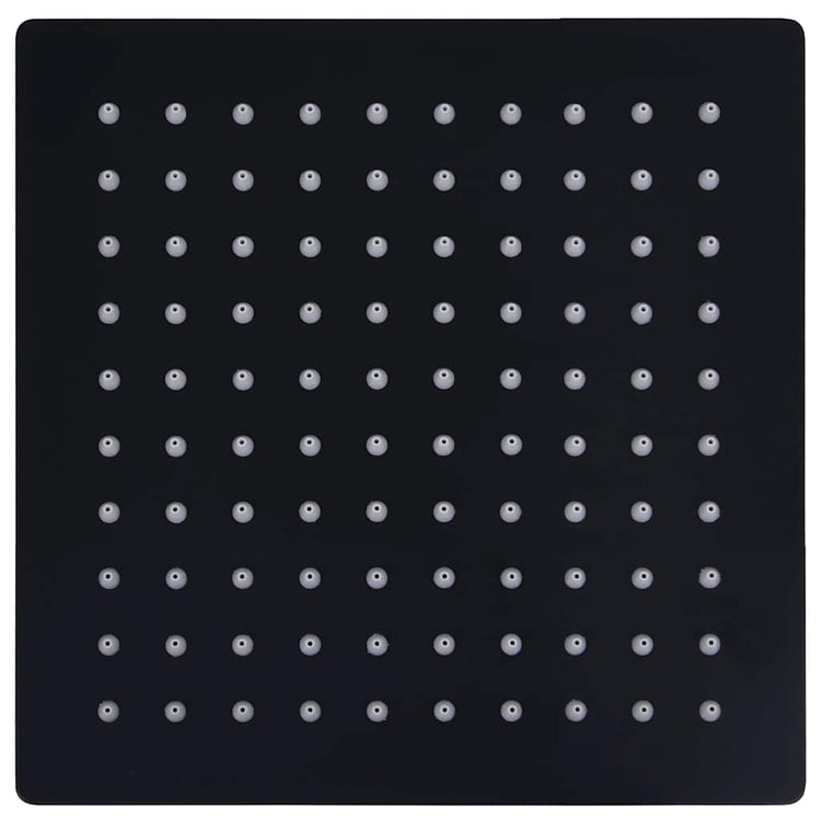 Vidaxl Rain Shower Head Square 20x20 cm en acier inoxydable noir
