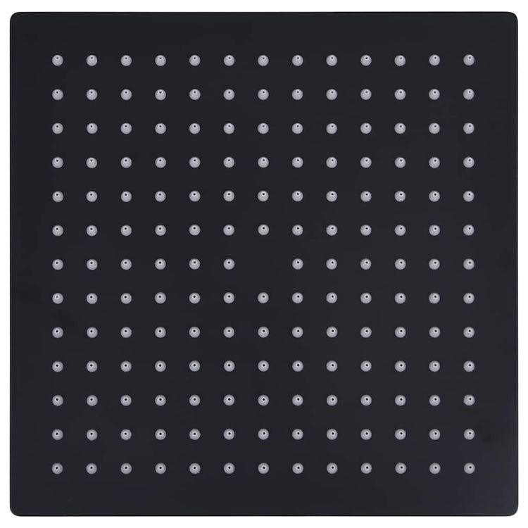 Vidaxl Rain Shower Head Square 25x25 cm en acier inoxydable noir