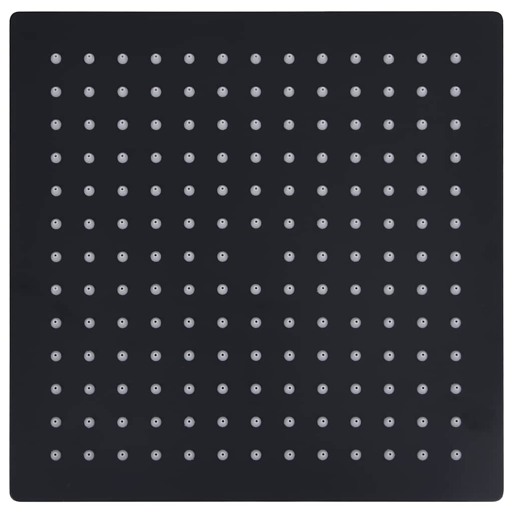 Vidaxl Rain Shower Head Square 30x30 cm en acier inoxydable noir