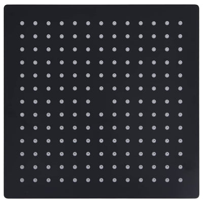 Vidaxl Rain Shower Head Square 30x30 cm en acier inoxydable noir