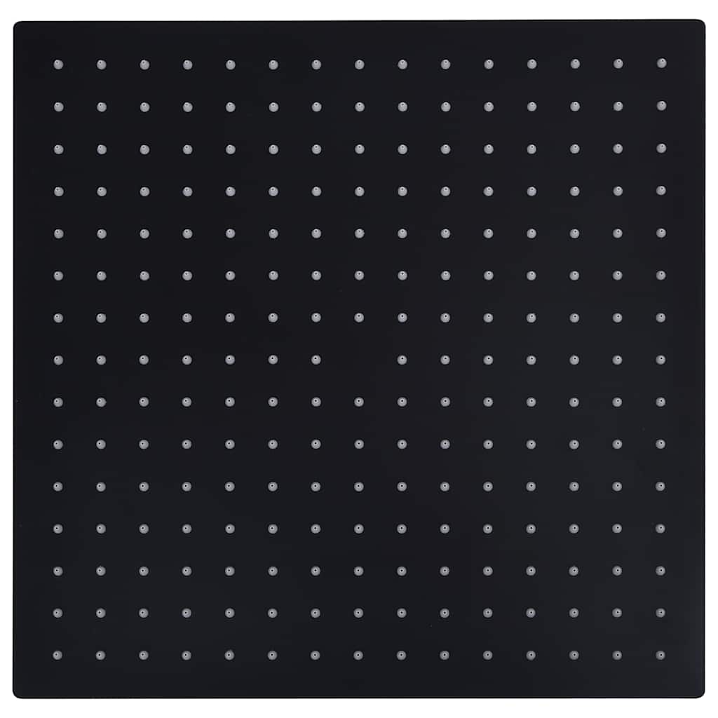 Vidaxl Rain Shower Head Square 40x40 cm en acier inoxydable noir