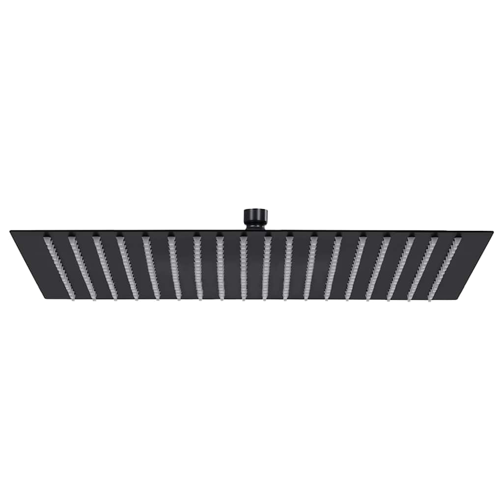 Vidaxl Rain Shower Head Square 50x50 cm en acier inoxydable noir