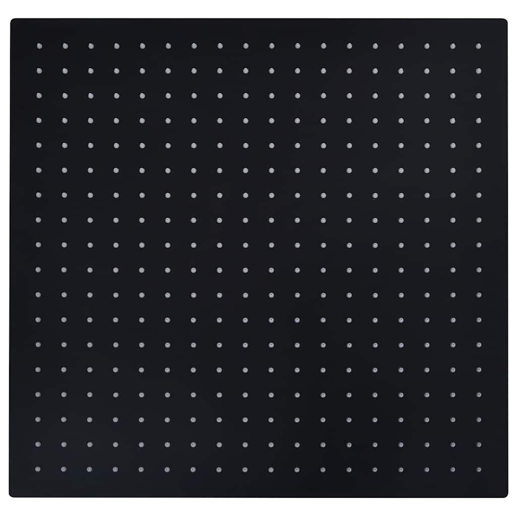 Vidaxl Rain Shower Head Square 50x50 cm en acier inoxydable noir