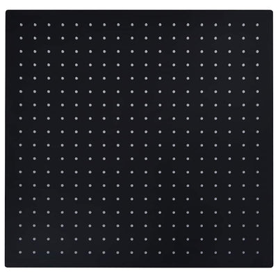 Vidaxl Rain Shower Head Square 50x50 cm en acier inoxydable noir