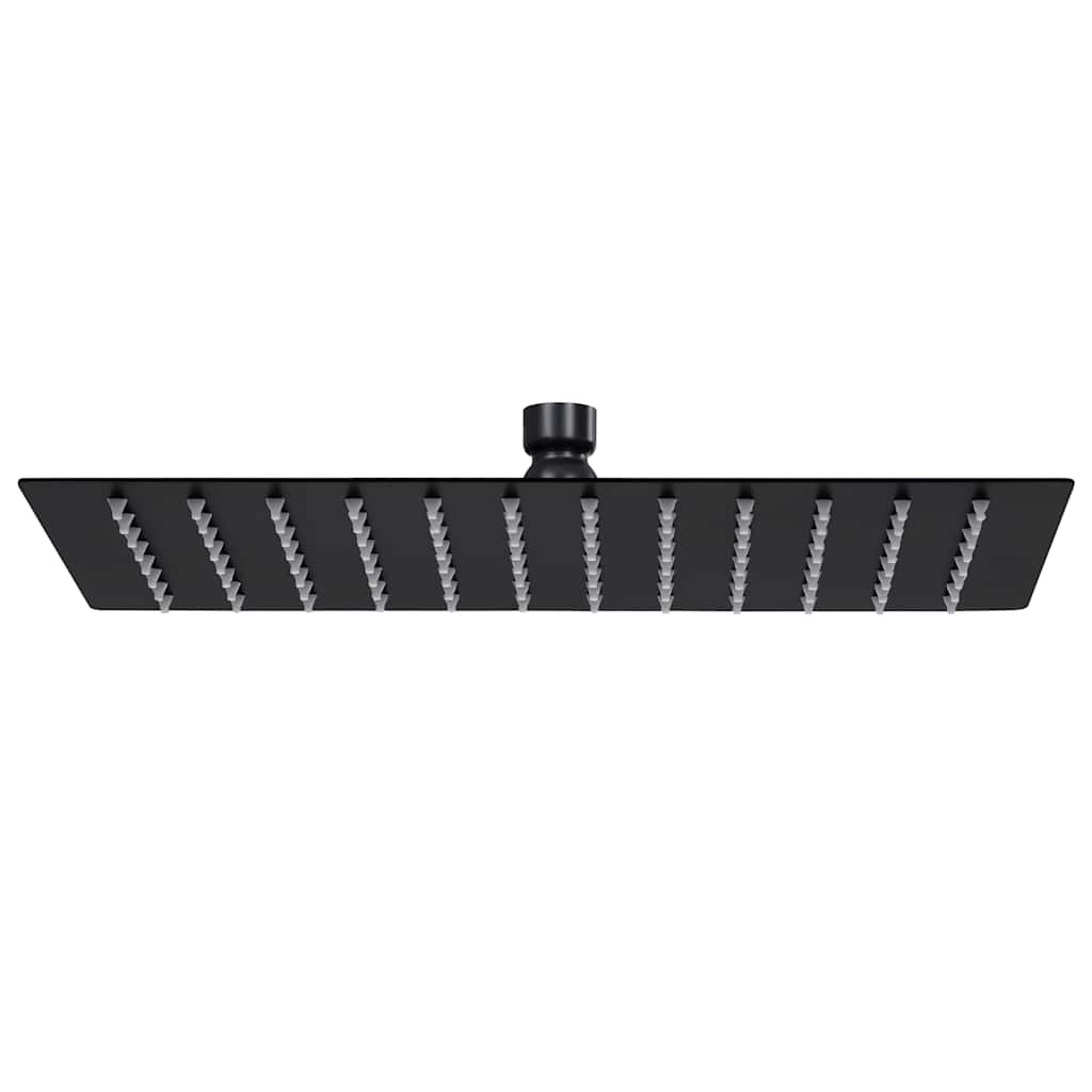 Vidaxl Rain Shower Head rectangular 30x20 cm en acier inoxydable noir