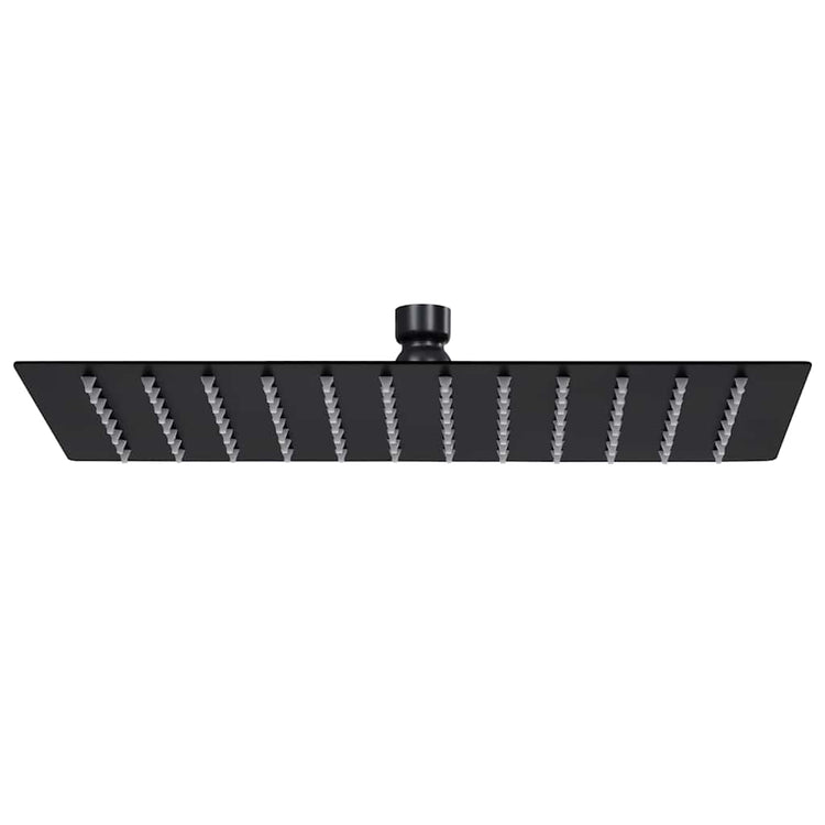 Vidaxl Rain Shower Head rectangular 30x20 cm en acier inoxydable noir