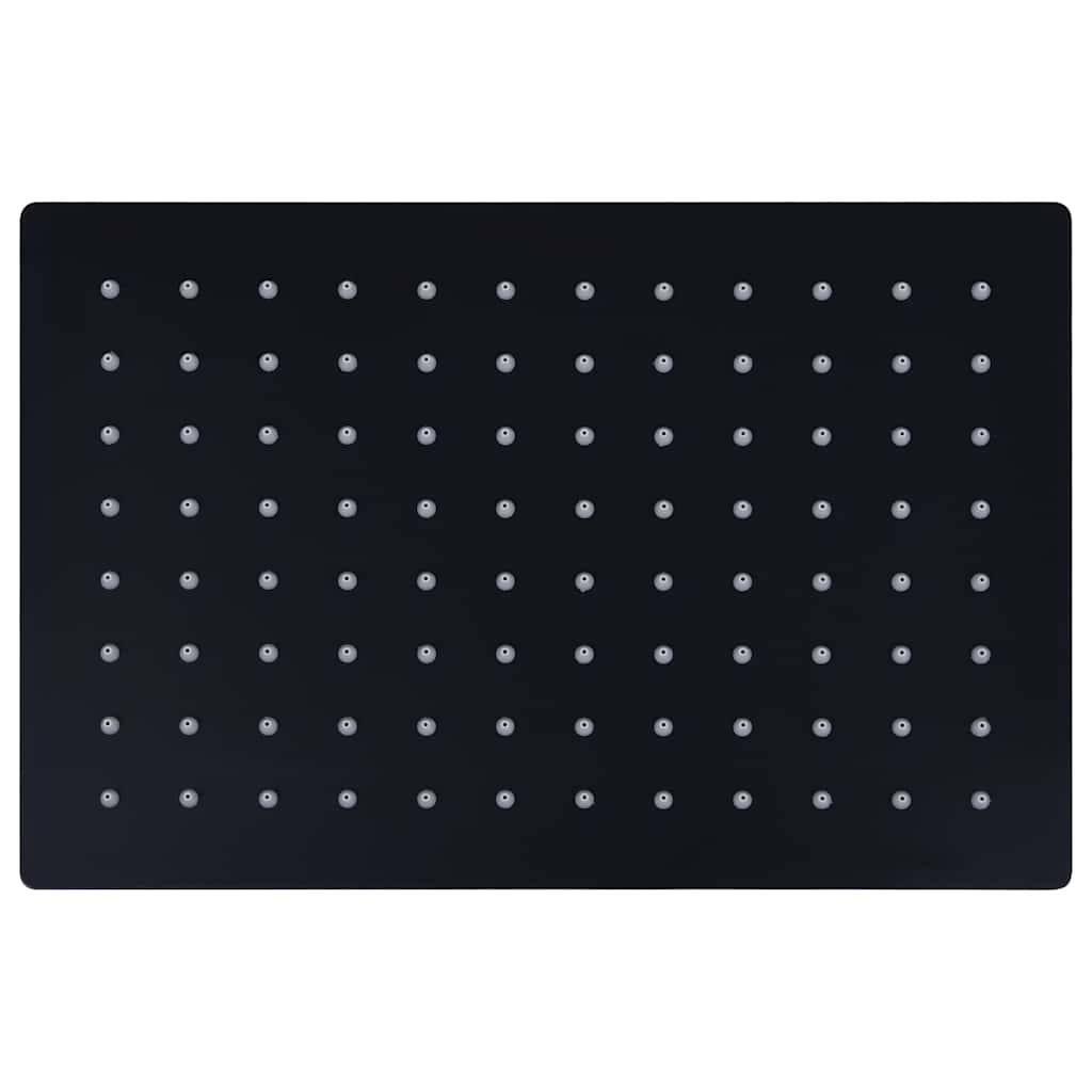 Vidaxl Rain Shower Head rectangular 30x20 cm en acier inoxydable noir