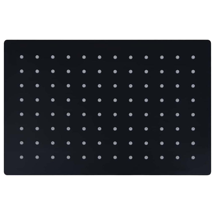 Vidaxl Rain Shower Head rectangular 30x20 cm en acier inoxydable noir