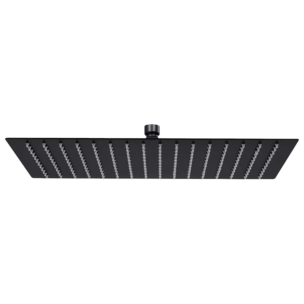 Vidaxl Rain Shower Head rectangular 40x30 cm en acier inoxydable noir