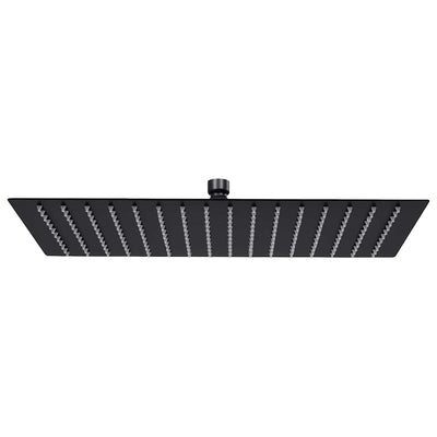 Vidaxl Rain Shower Head rectangular 40x30 cm en acier inoxydable noir