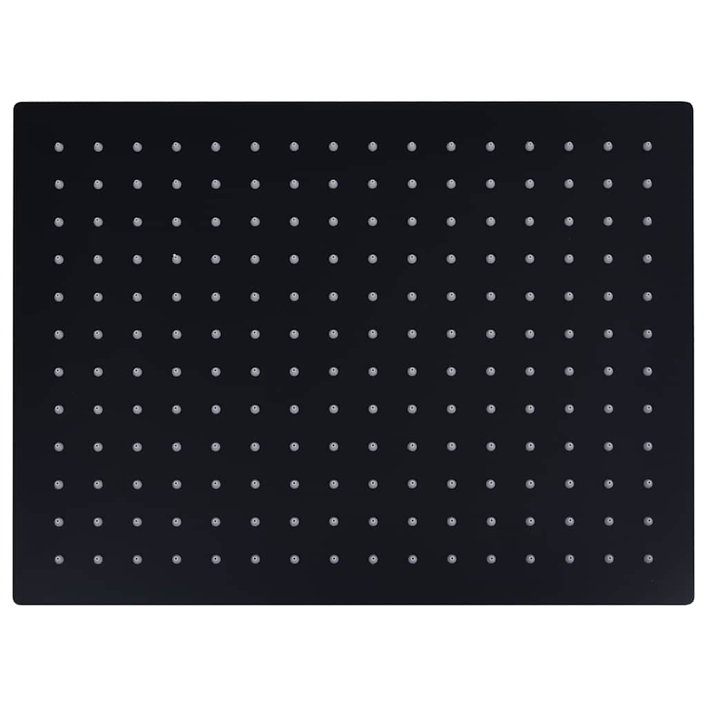 Vidaxl Rain Shower Head rectangular 40x30 cm en acier inoxydable noir