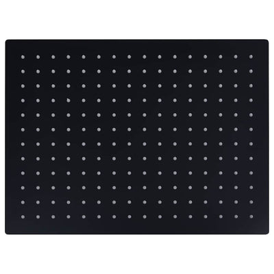 Vidaxl Rain Shower Head rectangular 40x30 cm en acier inoxydable noir