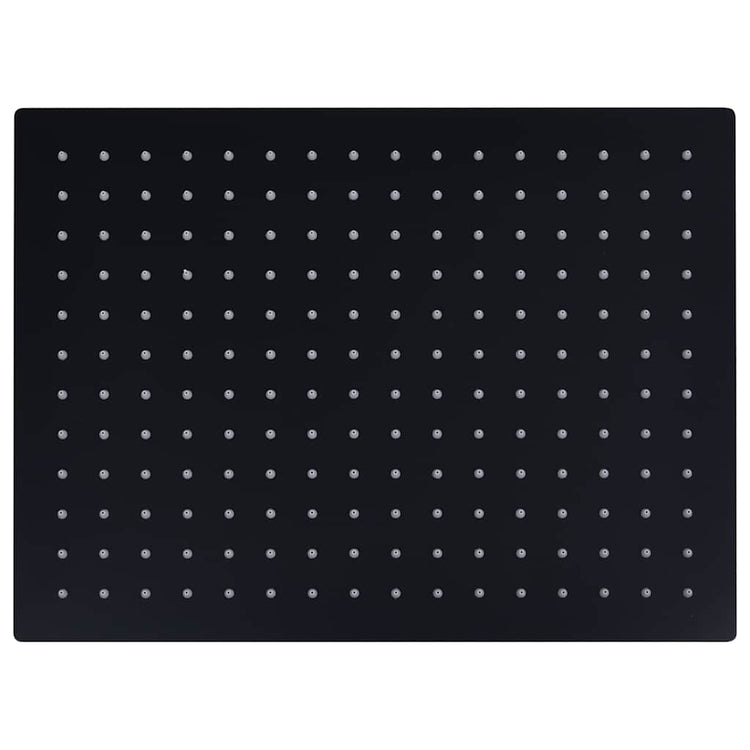 Vidaxl Rain Shower Head rectangular 40x30 cm en acier inoxydable noir
