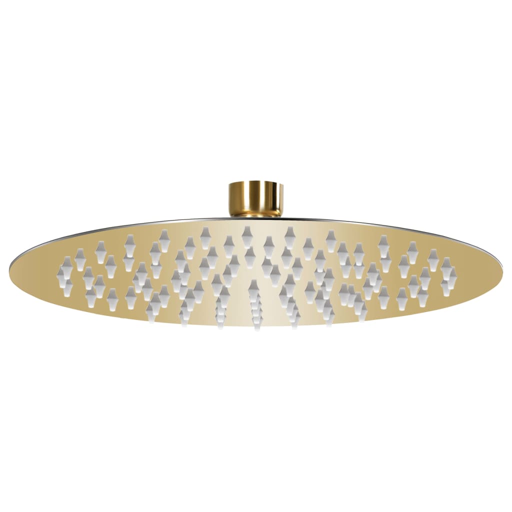Vidaxl Pain Shower Head Round 20 cm en acier inoxydable or couleur or