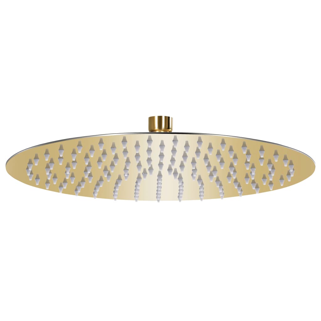 Vidaxl Pain Shower Head Round 30 cm en acier inoxydable or Couleurs