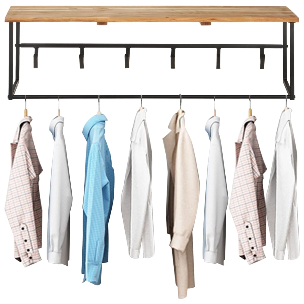 Rack de couche Vidaxl avec étagère 100x34x38 cm en bois d'acacia solide