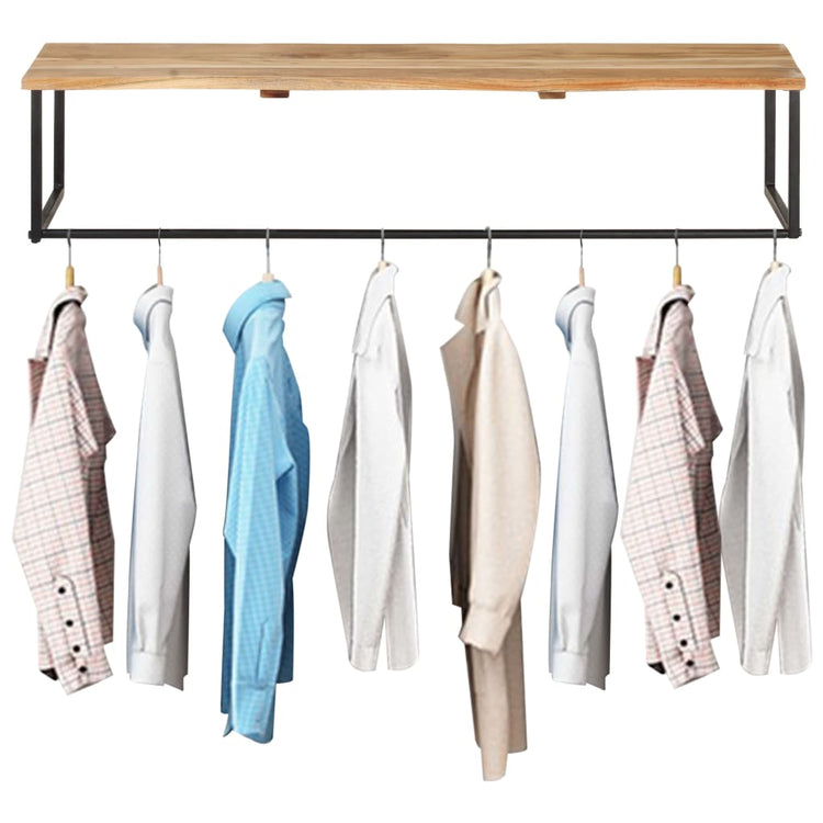 Rack de couche Vidaxl avec étagère 100x35x22 cm en bois d'acacia solide