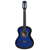 Vidaxl Guitar Classic Beginner avec Tas 3 4 36 Blue - afbeelding 3